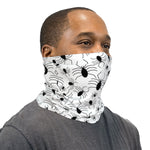 White and Black Spiders Neck Gaiter Face Mask