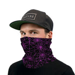 Hot Pink Spiderwebs Neck Gaiter Face Mask