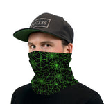 Green Spiderwebs Neck Gaiter Face Mask