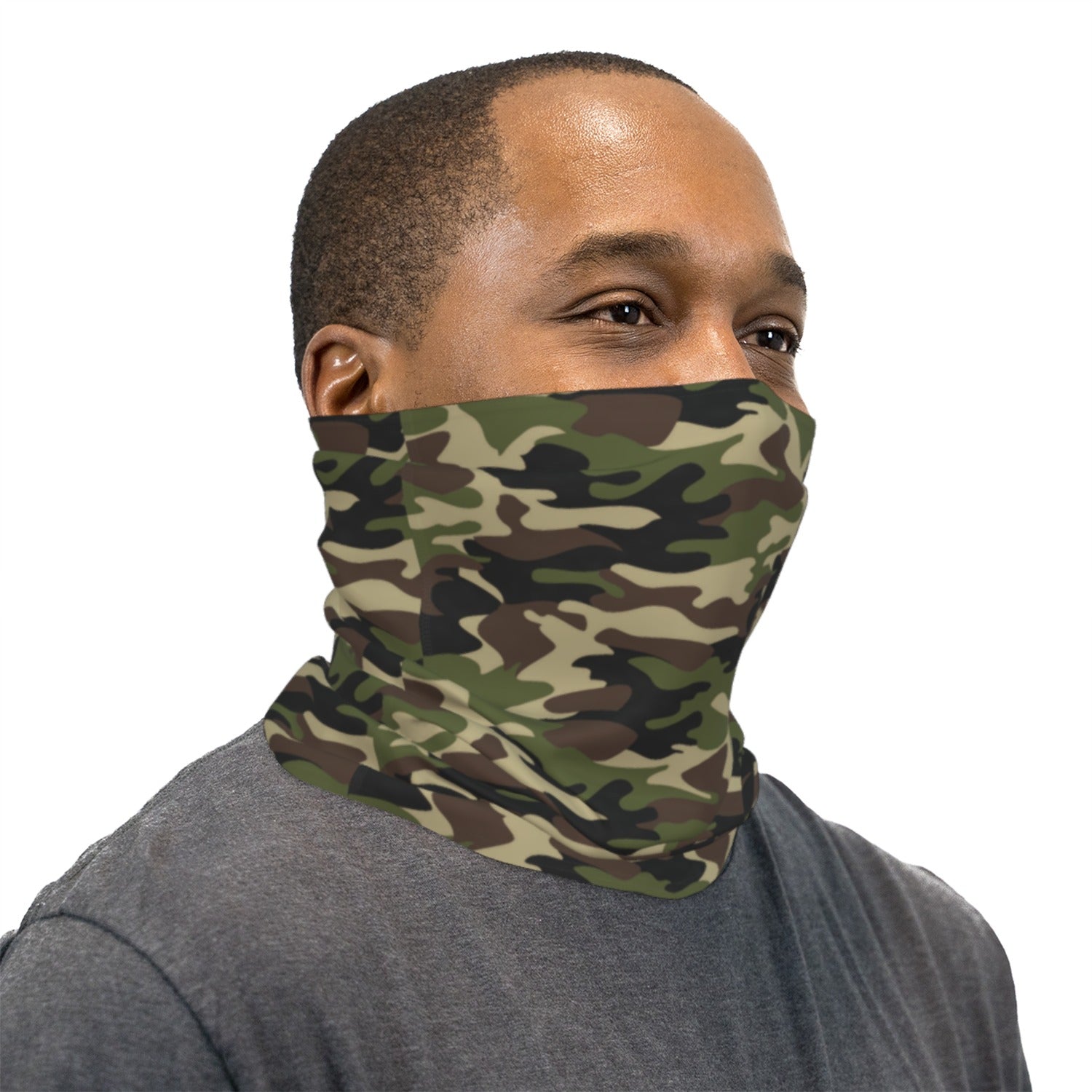 Classic Woodland Camouflage Neck Gaiter Face Mask