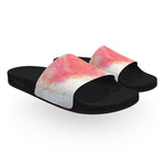 Pastel Peach Watercolor Slide Sandals