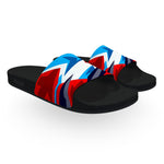 Speedy Red White and Blue Slide Sandals