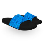 Blue Feathers Slide Sandals