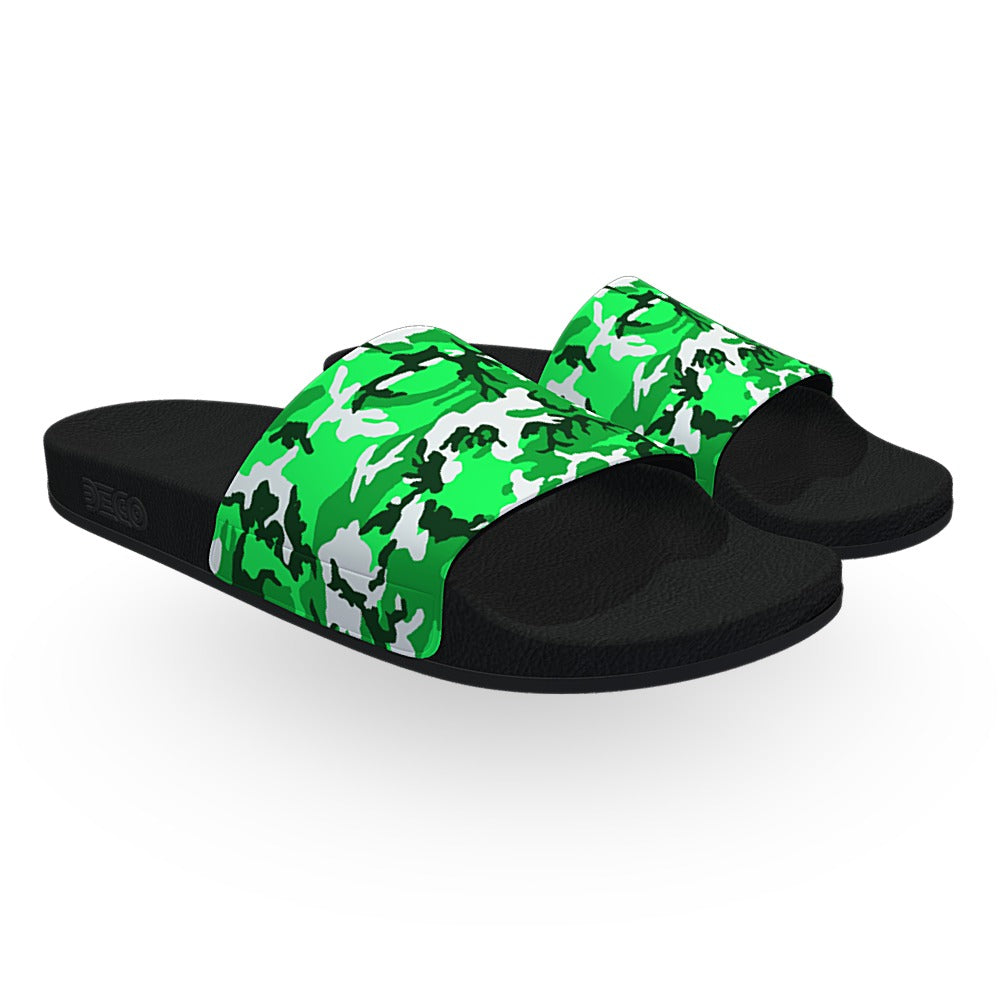 Lime Green ERDL Camouflage Slide Sandals Deco Slides