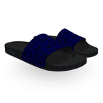 Blue and Black Bandana Slide Sandals