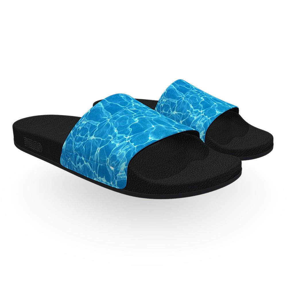 Blue Pool Water Slide Sandals Deco Slides1