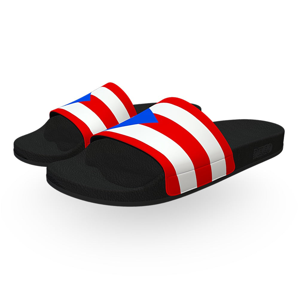 Puerto Rico Flag Slide Sandals