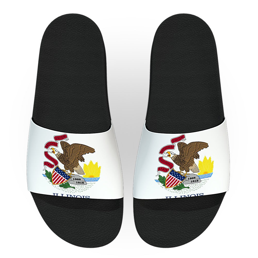 Illinois State Flag Slide Sandals