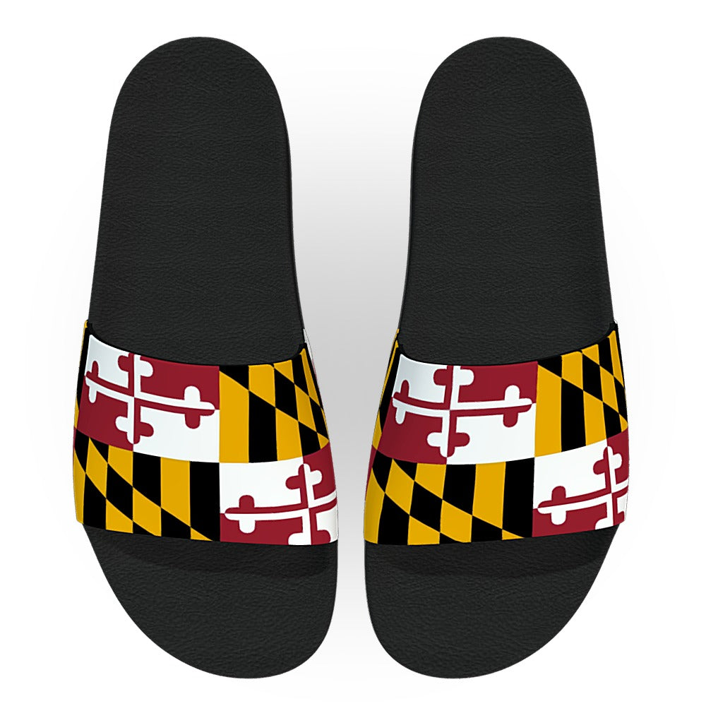 Maryland State Flag Slide Sandals