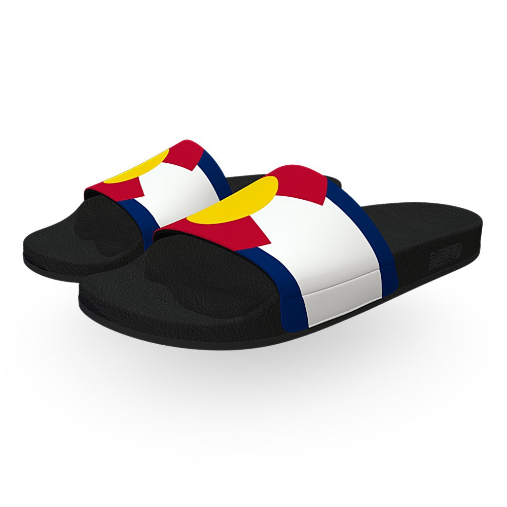 Colorado State Flag Slide Sandals