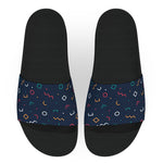 Dark Blue Memphis Confetti Slide Sandals