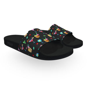 Black Beach Cocktail Slide Sandals