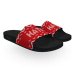 Customizable Red Christmas Sweater Slides