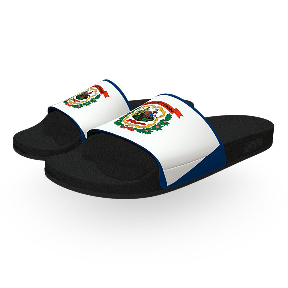 West Virginia State Flag Slide Sandals