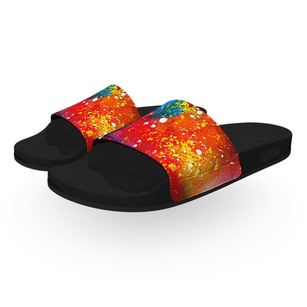 Nike slides online splatter paint