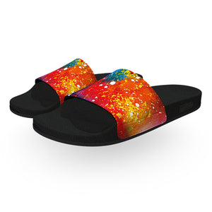 Colorful Paint Splatter Slide Sandals