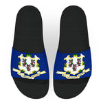Connecticut State Flag Slide Sandals