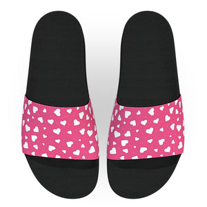 Pink and White Hearts Slide Sandals