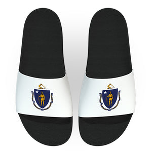 Massachusetts State Flag Slide Sandals