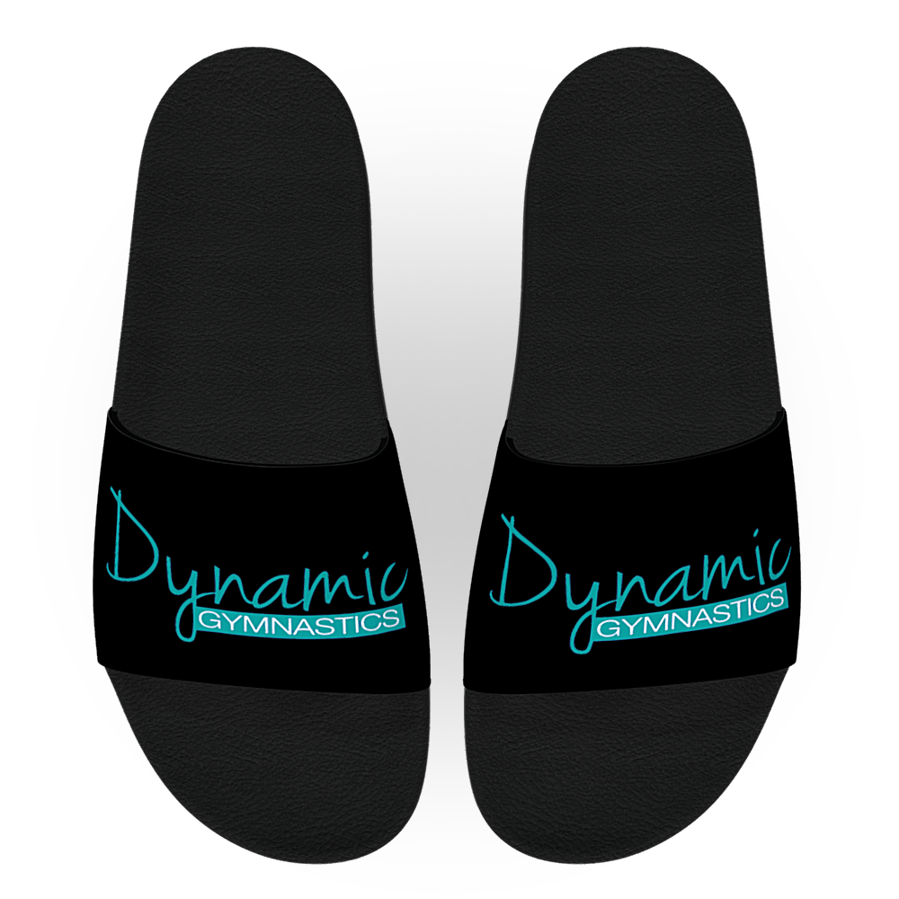 Dynamic Gymnastics Slides - Black & Teal